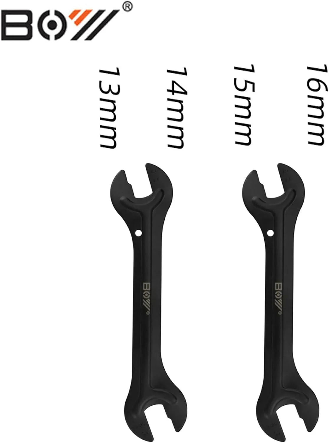 Bicycle Cone Wrench Set Tool (13, 14, 15, 16, 17, 18, 19mm), Bike Cone Spanner Set, Wheel Hub Axle Nut Install Remover (Thin 13-14-15-16mm)