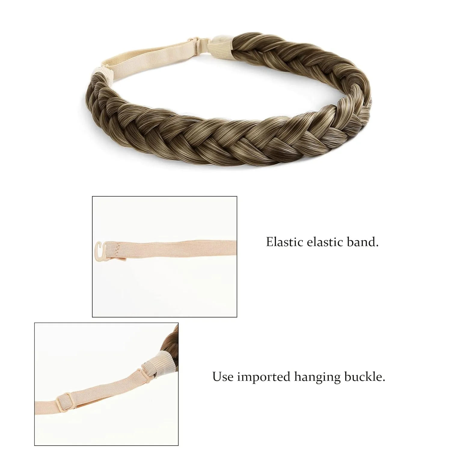 Braid Headband 3 Strands Synthetic Braided 65g Hair Braid Women's Grooming Accessories