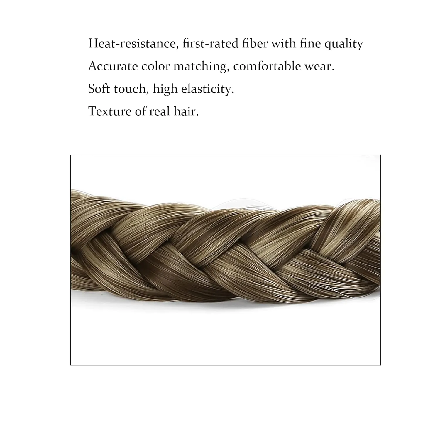 Braid Headband 3 Strands Synthetic Braided 65g Hair Braid Women's Grooming Accessories