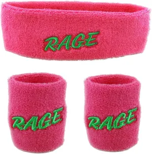 Funny Guy Mugs Party/Rage Unisex Sweatband Set (3-Pack: 1 Headband & 2 Wristbands)