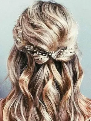 JAKAWIN Bride Wedding Hair Vine Flower Hair Piece Silver Bridal Headpiece Accessories for Women HV067