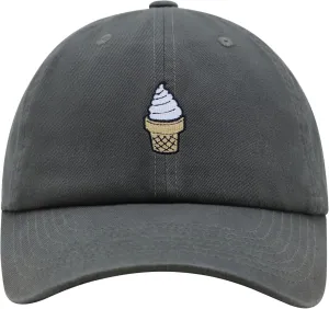 JPAK Ice Cream Cone Premium Dad Hat Embroidered Cotton Baseball Cap Foodie