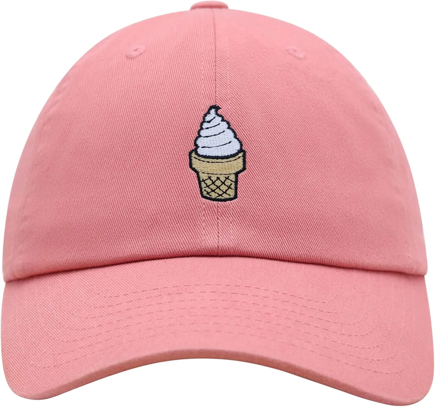 JPAK Ice Cream Cone Premium Dad Hat Embroidered Cotton Baseball Cap Foodie
