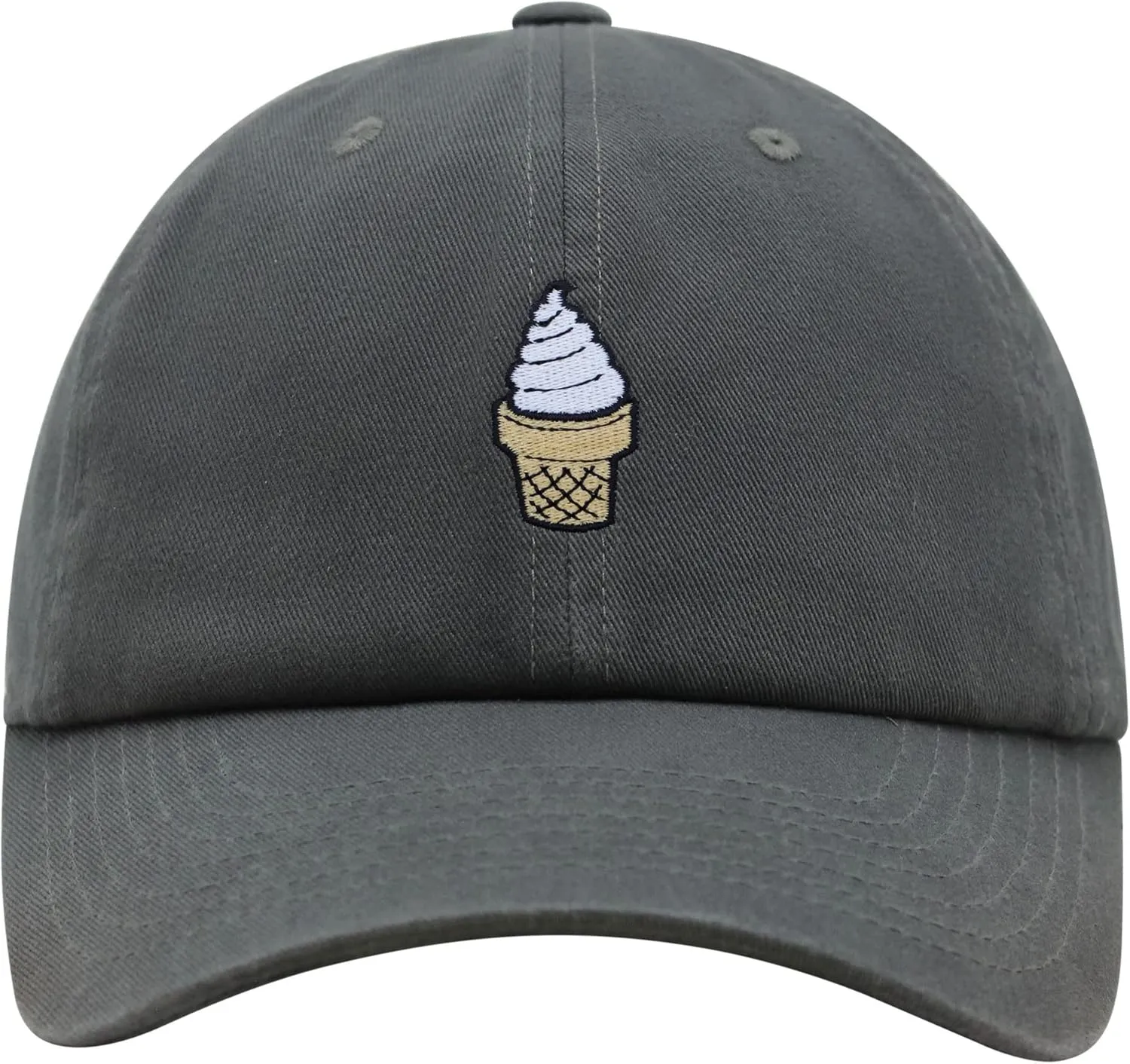 JPAK Ice Cream Cone Premium Dad Hat Embroidered Cotton Baseball Cap Foodie