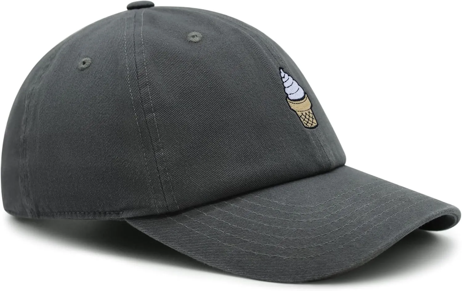 JPAK Ice Cream Cone Premium Dad Hat Embroidered Cotton Baseball Cap Foodie