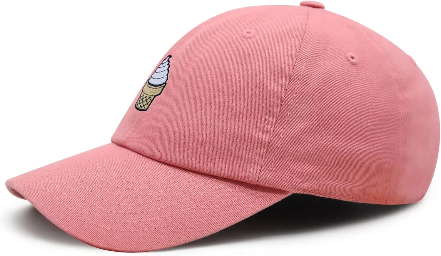 JPAK Ice Cream Cone Premium Dad Hat Embroidered Cotton Baseball Cap Foodie