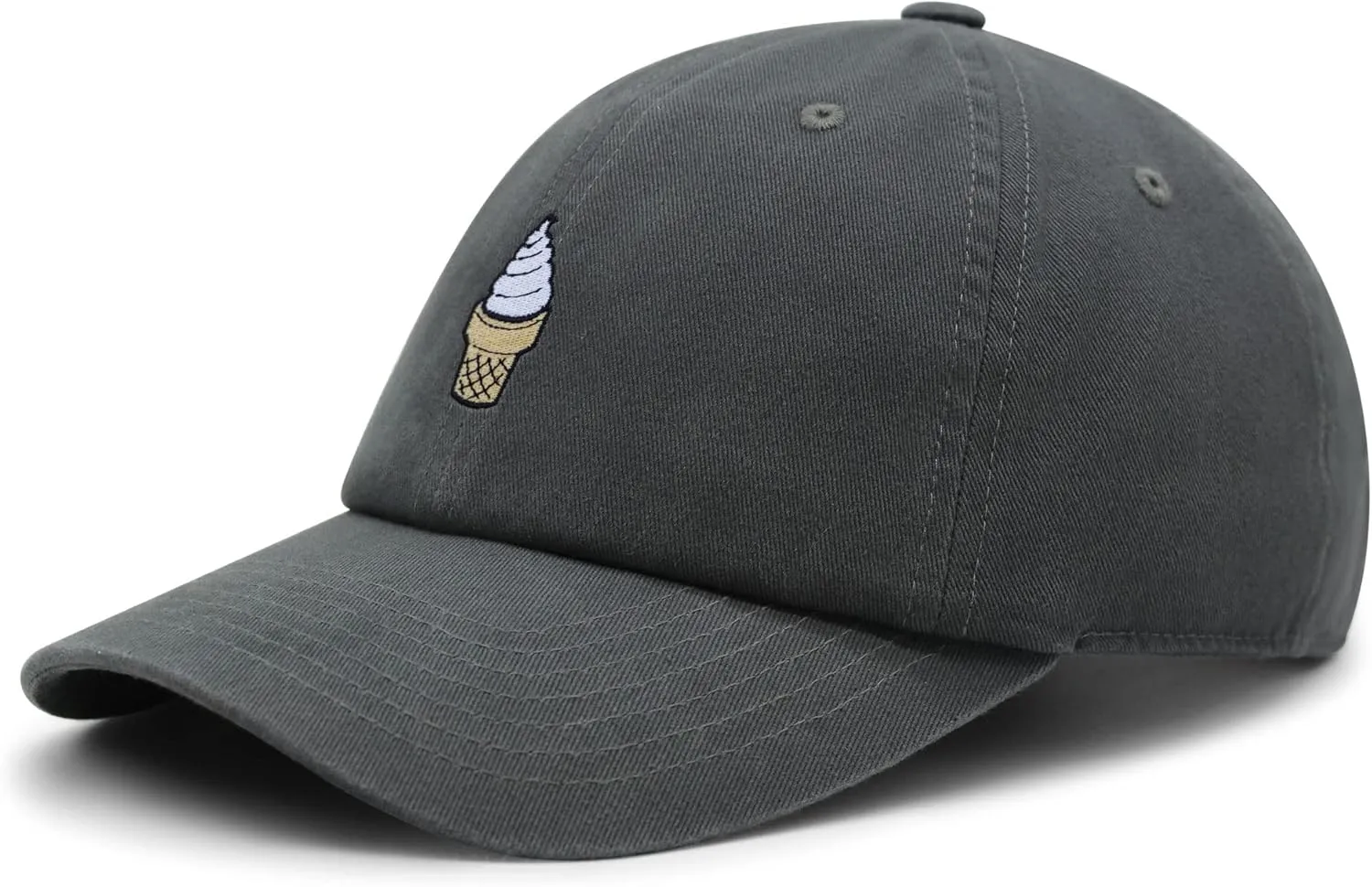 JPAK Ice Cream Cone Premium Dad Hat Embroidered Cotton Baseball Cap Foodie