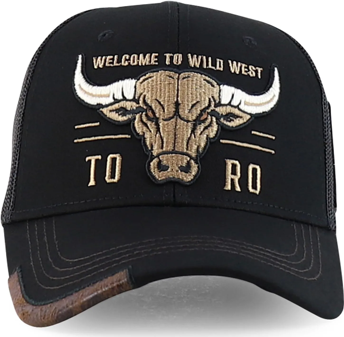 Trendy Apparel Shop Bull Embroidered Western Snapback Trucker Cap
