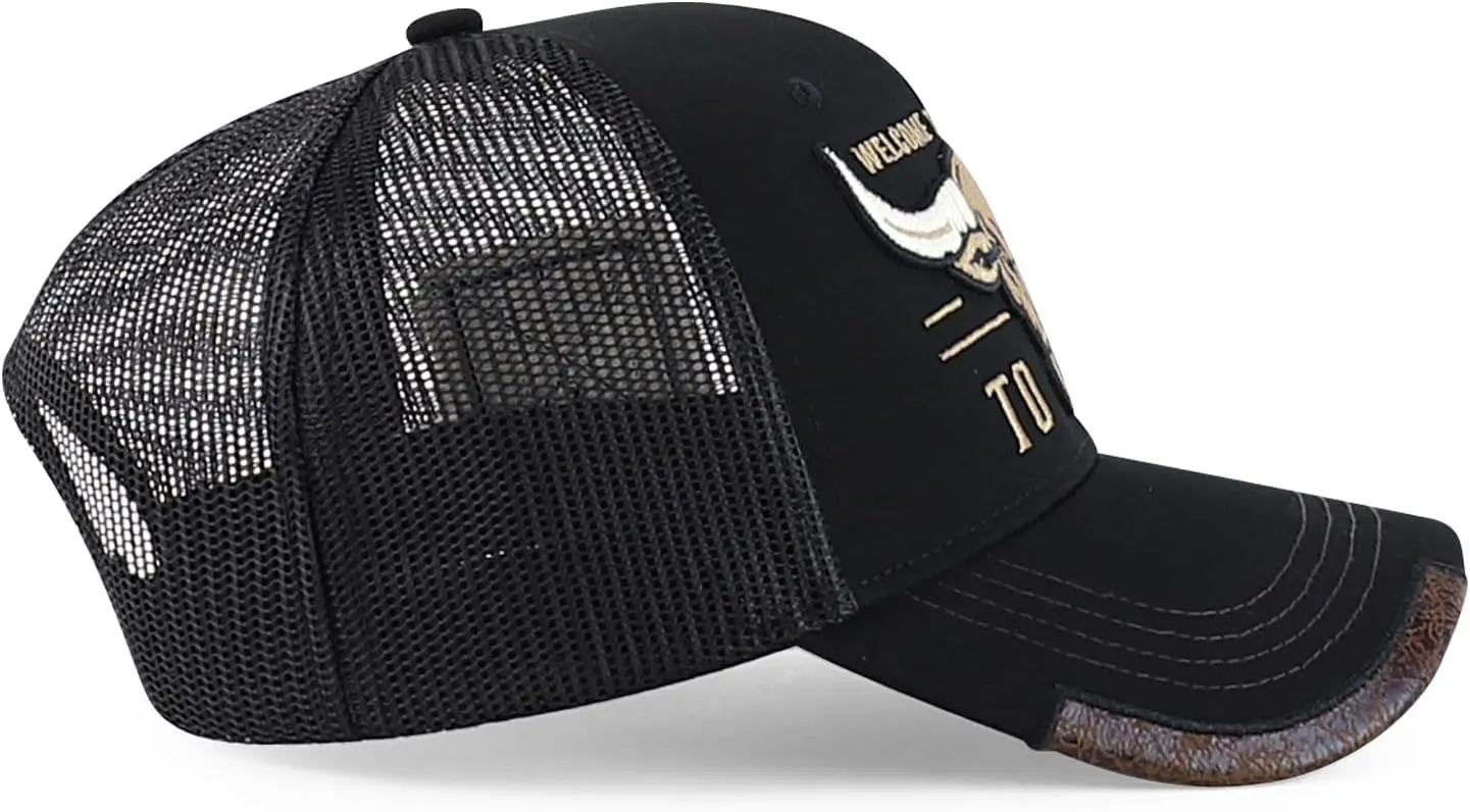 Trendy Apparel Shop Bull Embroidered Western Snapback Trucker Cap