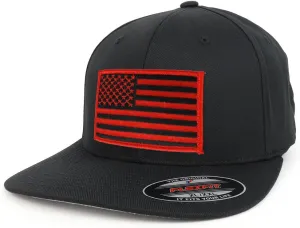 XXL USA American Flag Embroidered Iron On Patch Flexfit Cap